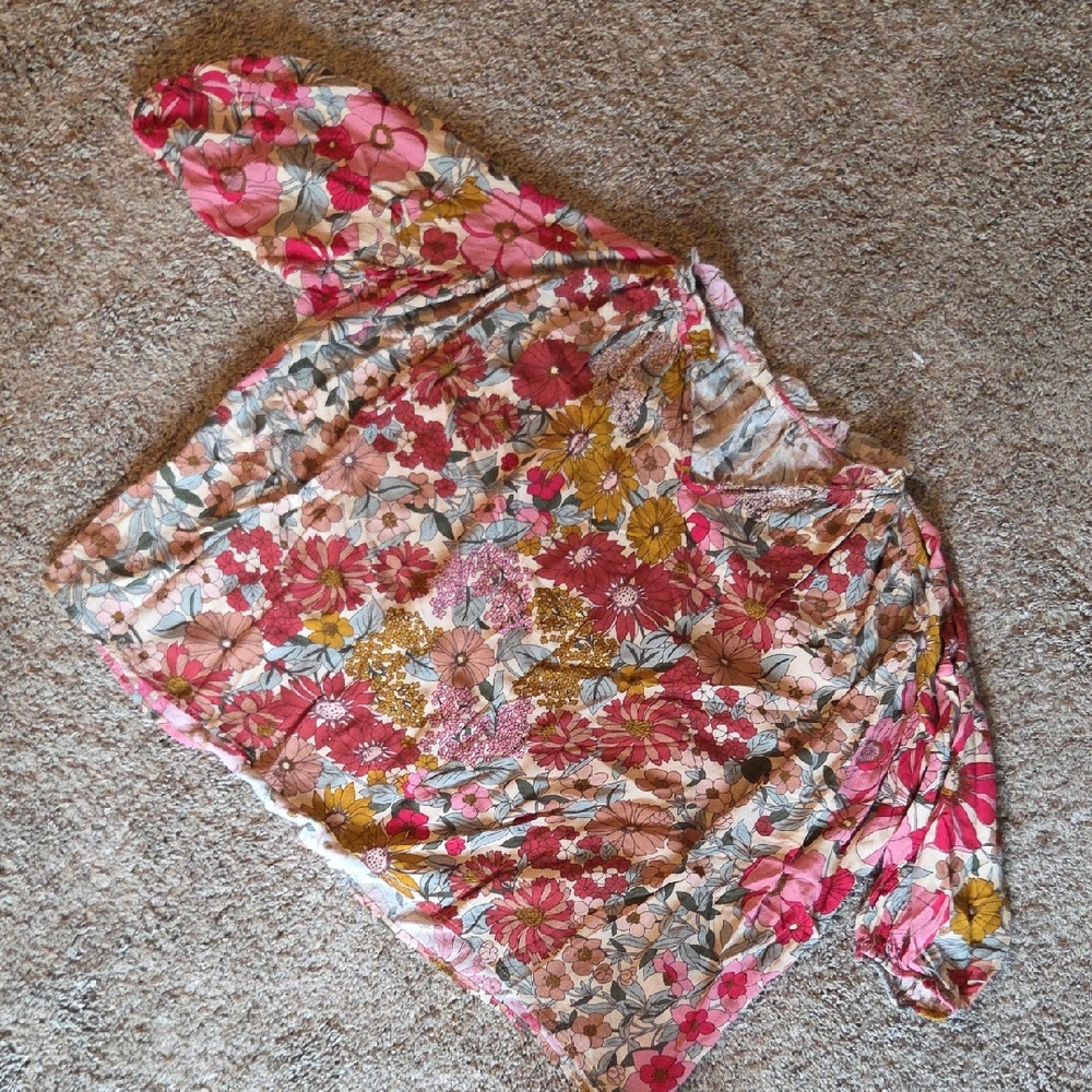 Entro Floral Blouse - Pink, Yellow, Brown